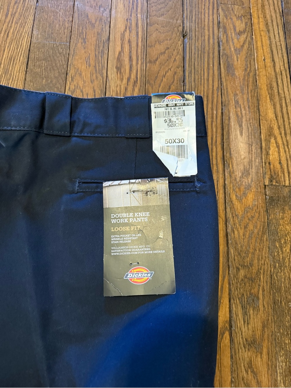 Dickies Double Knee Work Pants in Navy Blue NWT 50x30 - Picture 5 of 5
